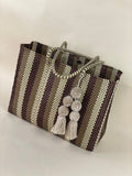 Tote - Beige, Brown and Gold