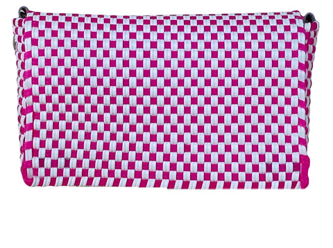 Rafi Bag- white & fucsia