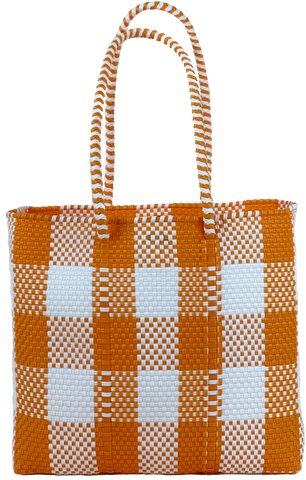 Small Tote - Market Mustard & White