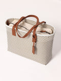 Ana Tote - White & Gold