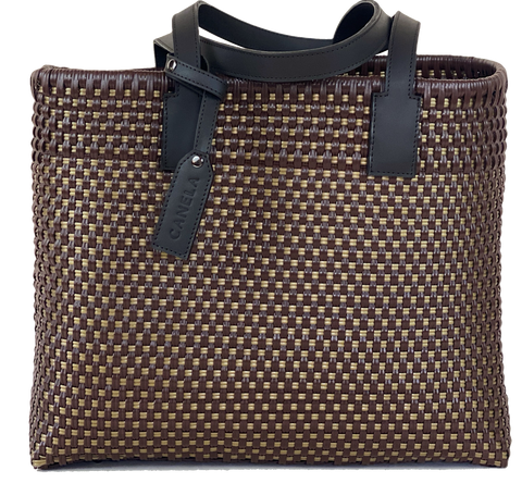 Ana Tote - Brown & Gold
