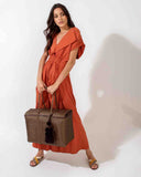 Picnic Bags with Pompon for Women 