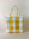 Small Tote -  Market Yellow and White