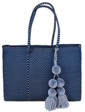 Tote - Navy and Silver