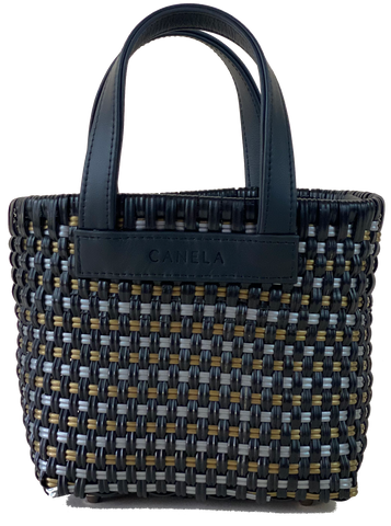 Maia bag - Black, Silver and Gold (This bag has a minor defect)