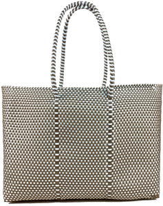 Tote - Gold and White