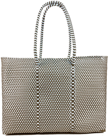 Tote - Gold and White