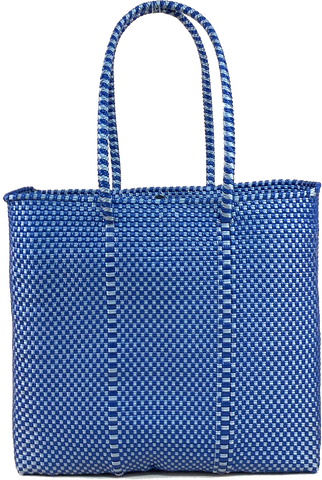 Small Tote - Navy and Silver