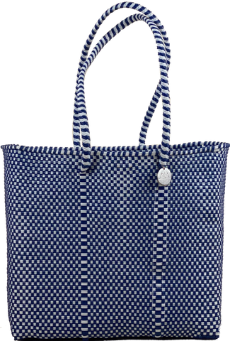 Small Tote -Navy and White